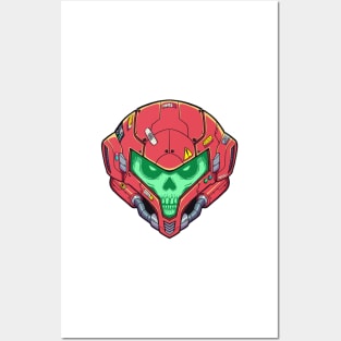 Samus Metroid Skull Head Posters and Art